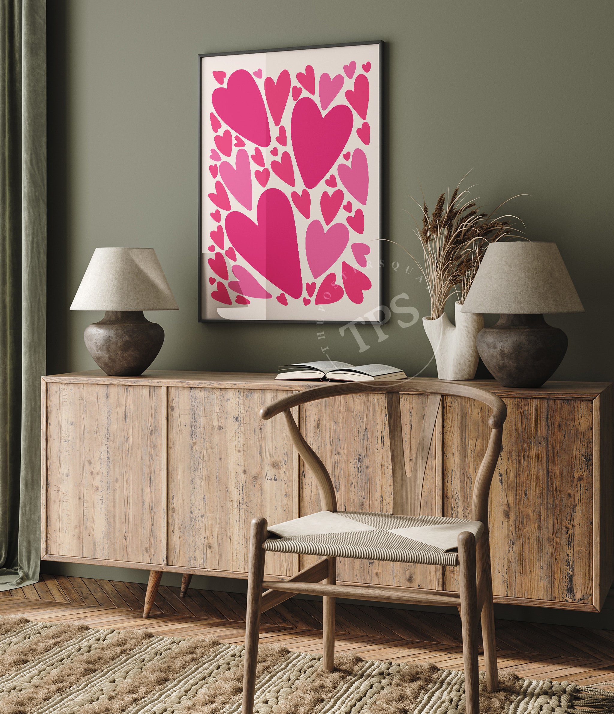 Pink Heart The Poster Square