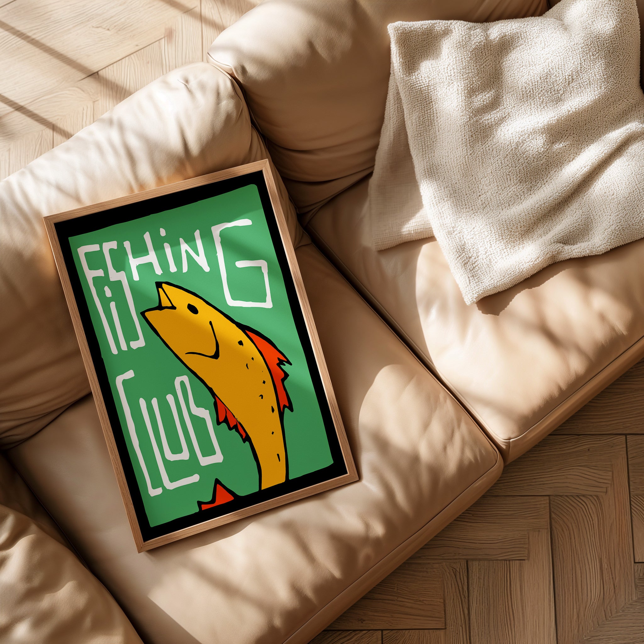 Fishing Club No.4-psoter-wall_art-decor-The Poster Square