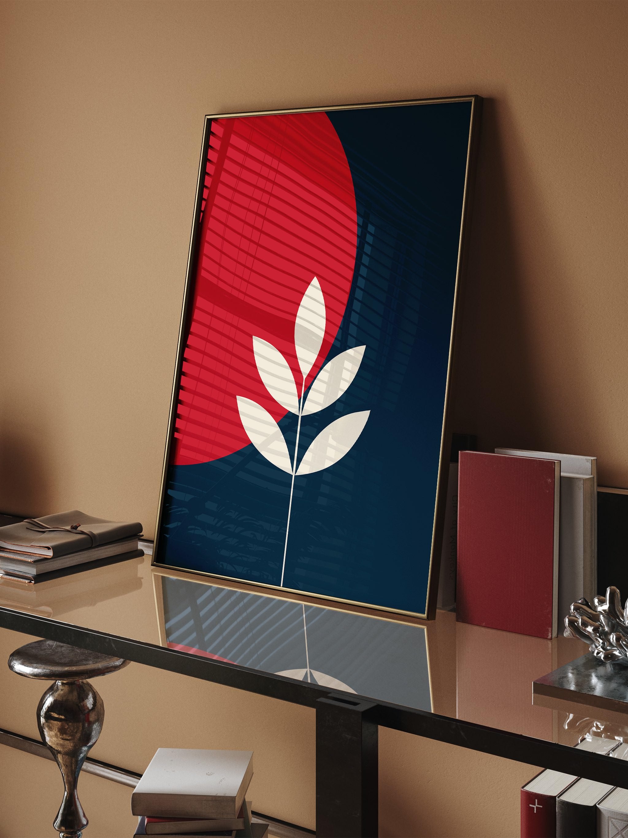 Modern wall art poster featuring abstract nature