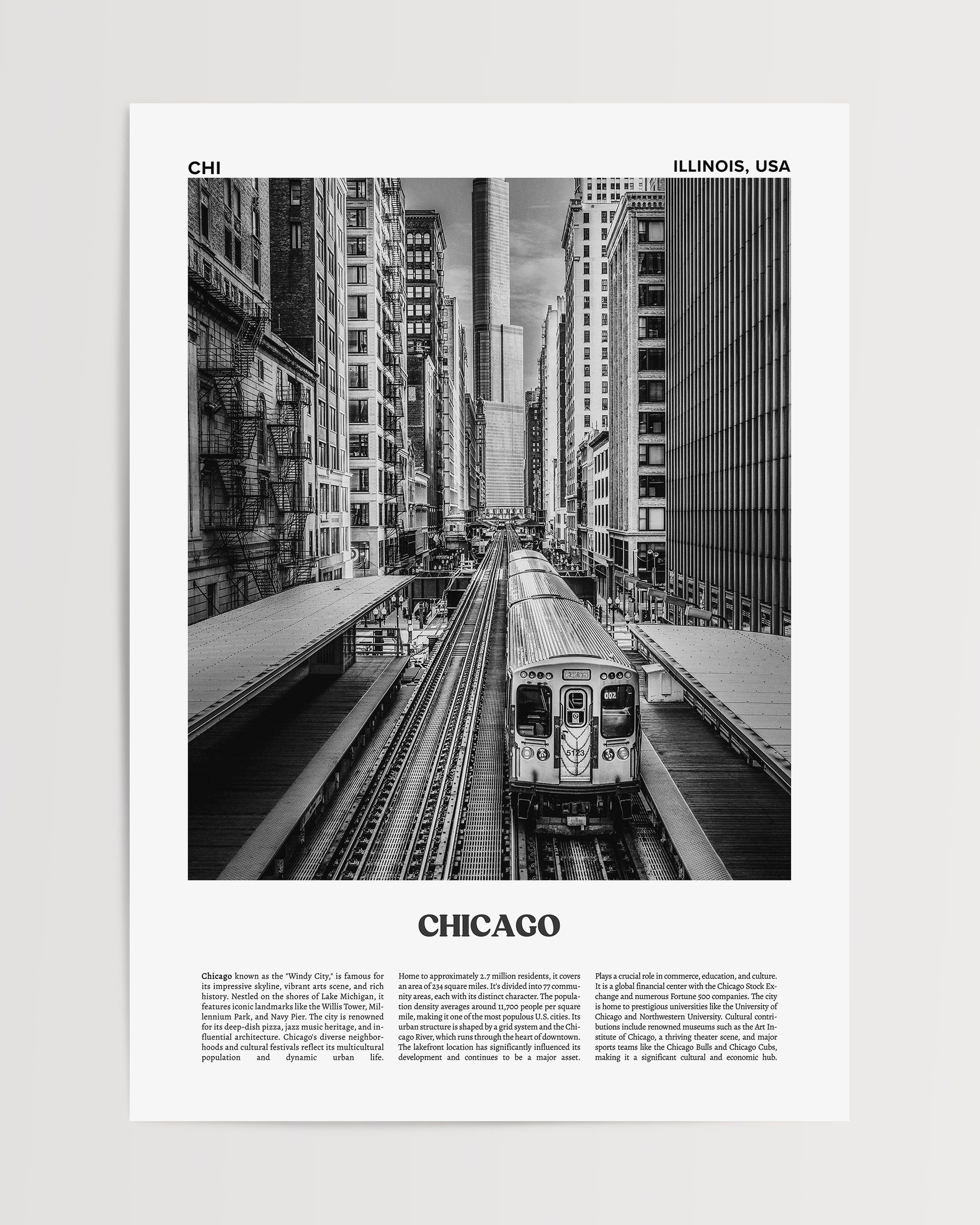 Chicago No.1-psoter-wall_art-decor-The Poster Square
