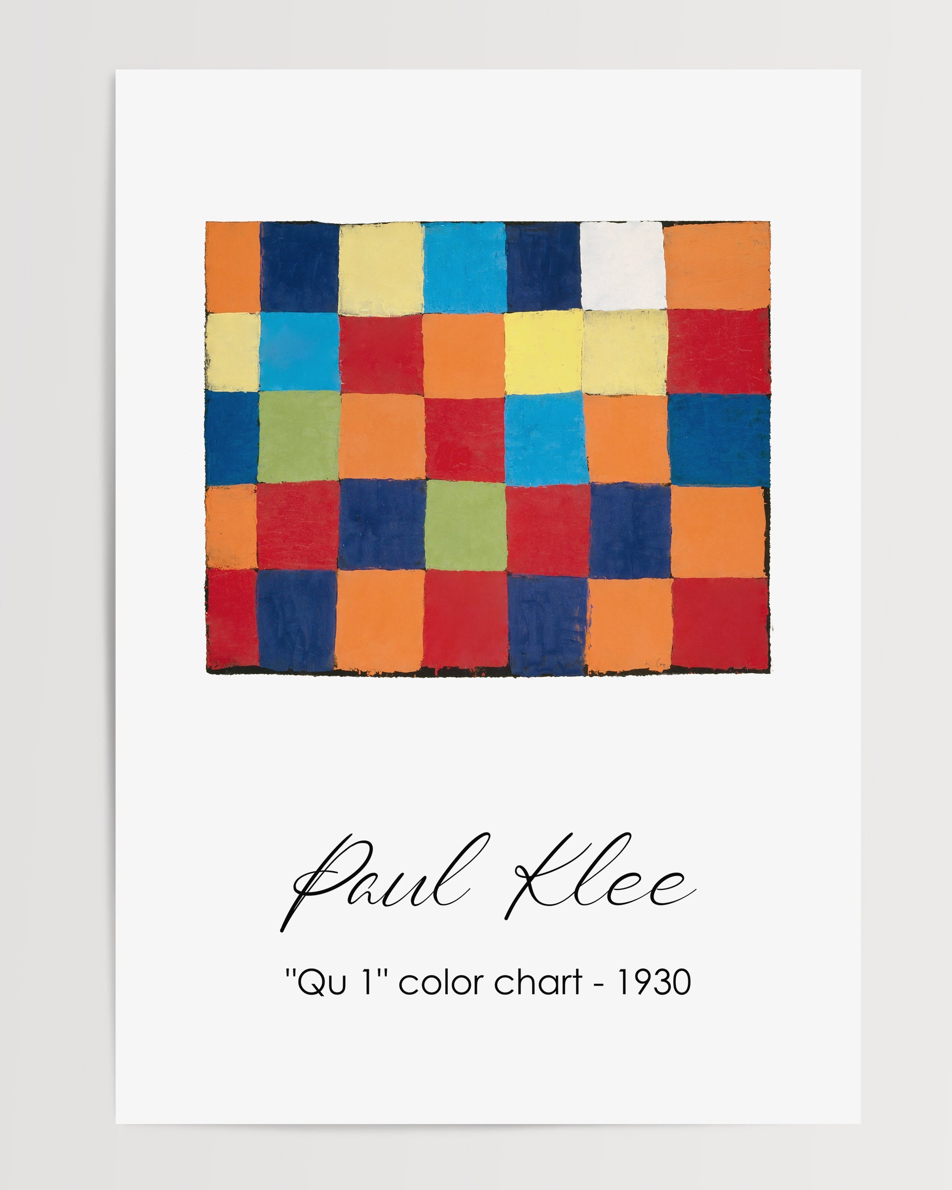 Qu 1 Color Chart The Poster Square