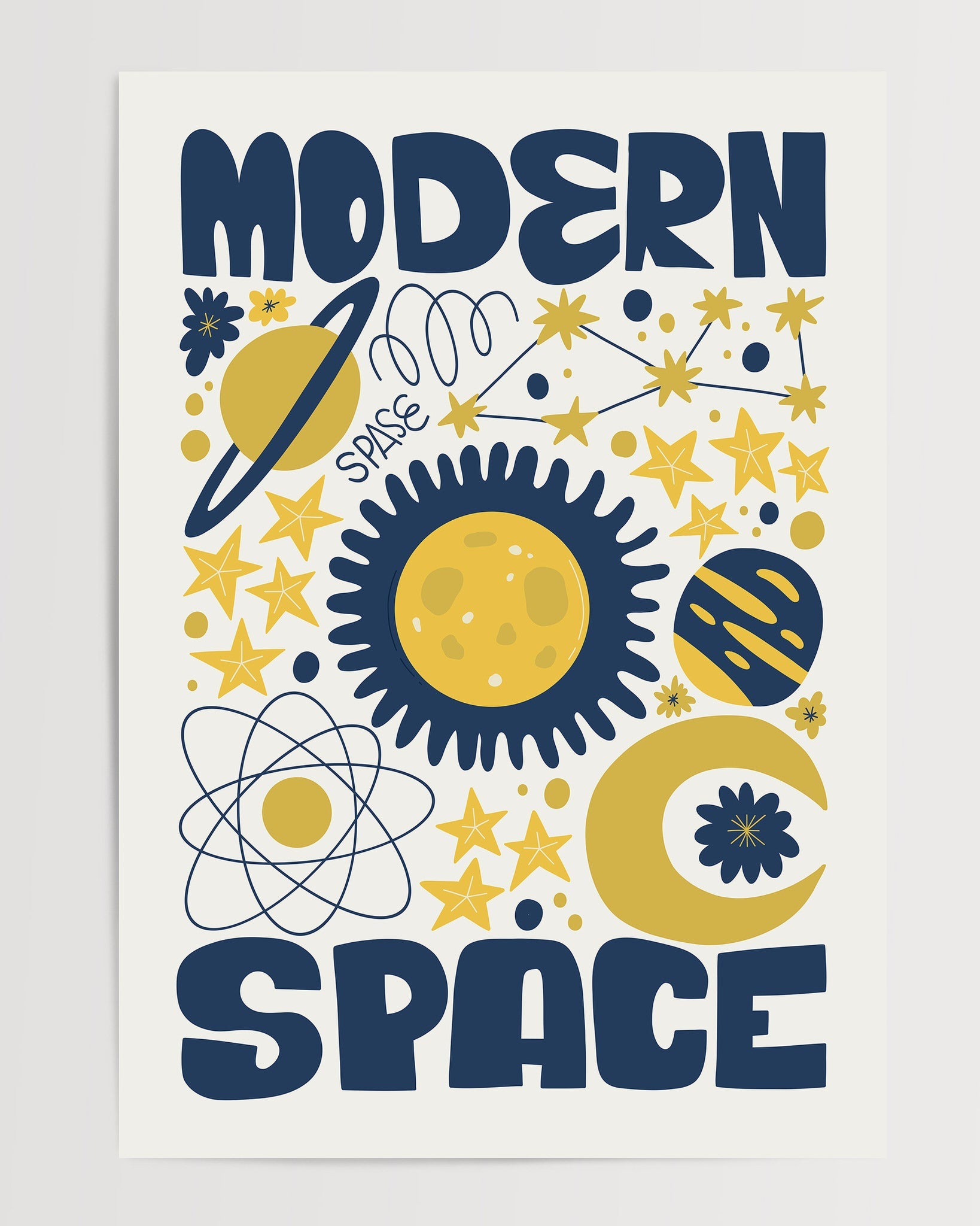 Space Illustration N1 The Poster Square