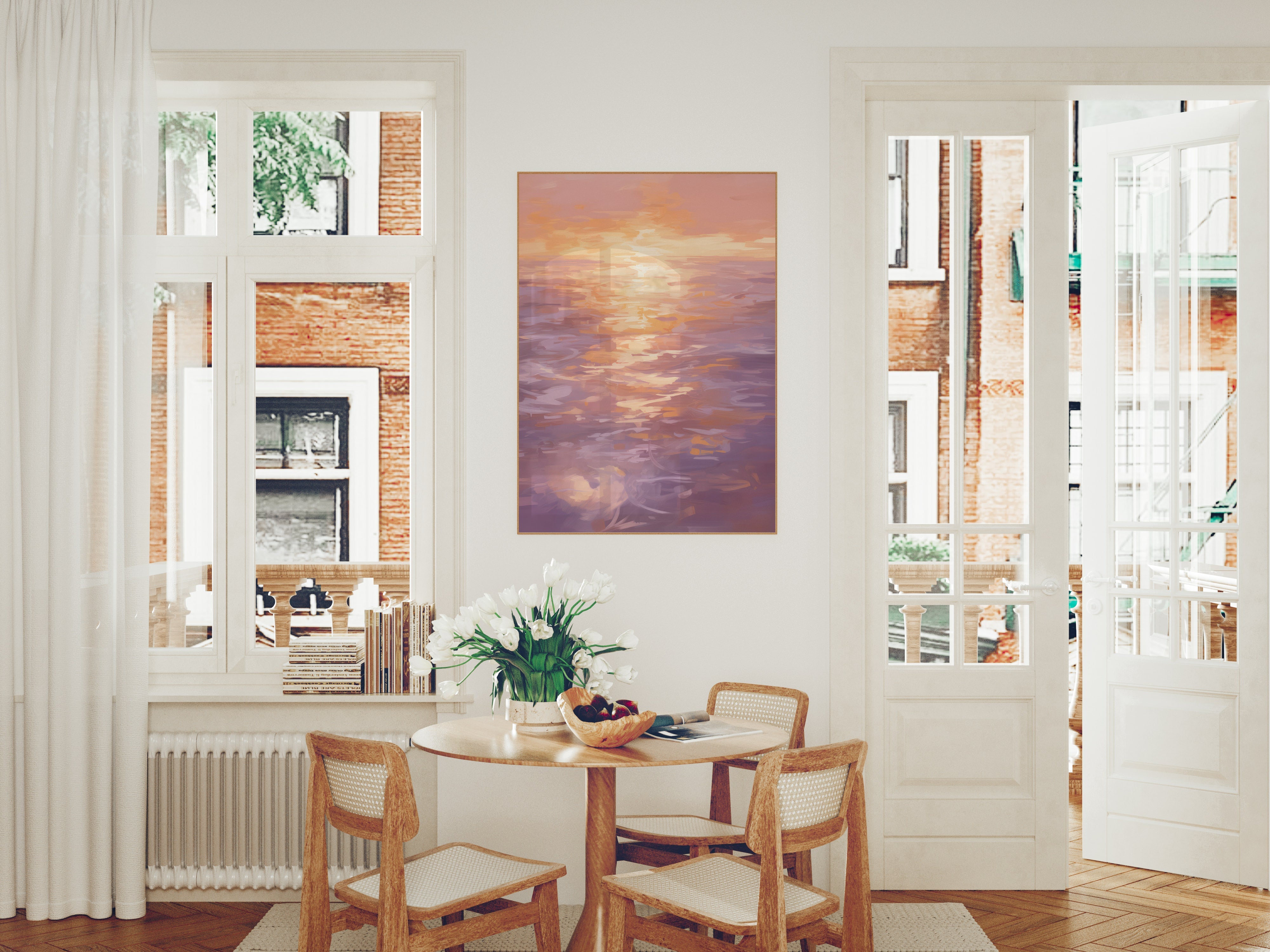 Sunset Over The Sea The Poster Square