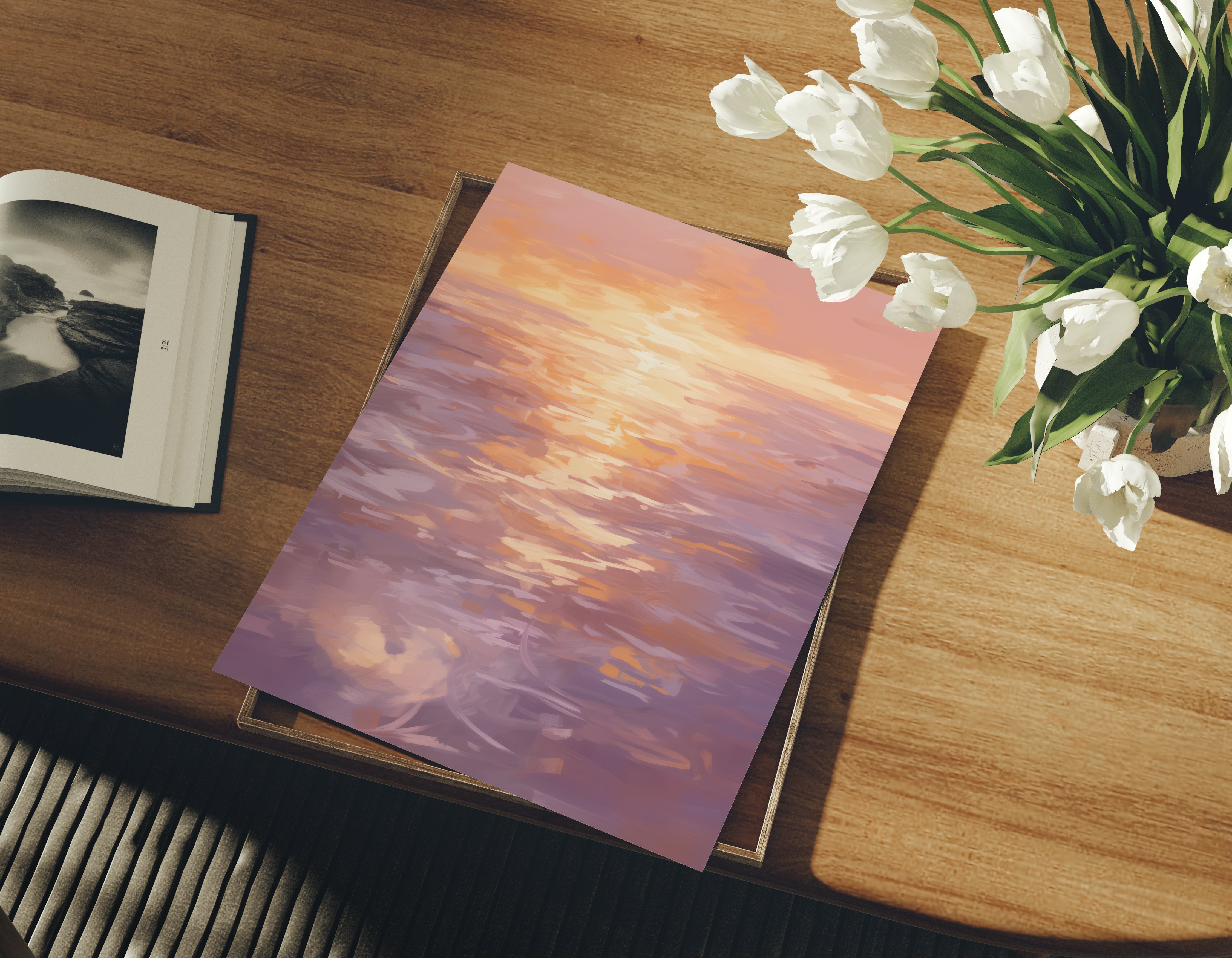 Sunset Over The Sea The Poster Square