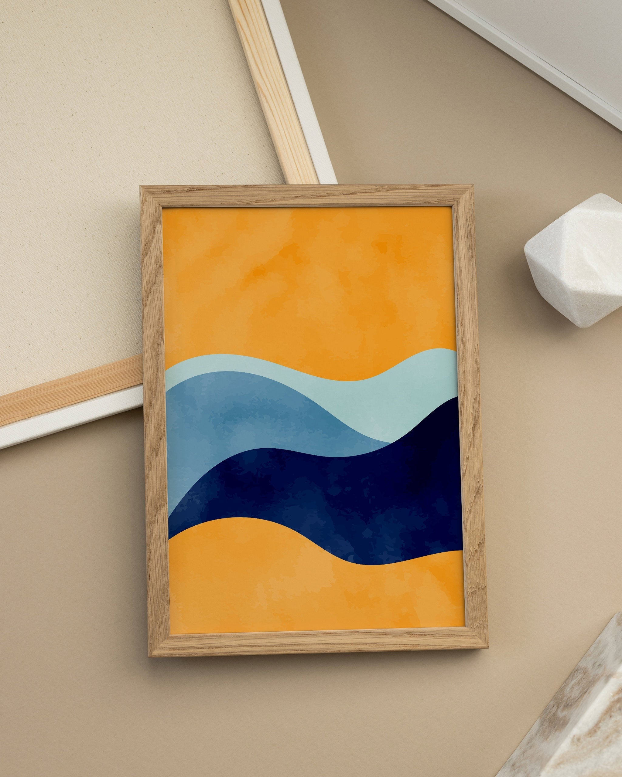 Abstract Sunset Waves No.2-psoter-wall_art-decor-The Poster Square